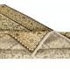 Modern Handmade Turkish Wool Area Rug in Yellow with Floral Design