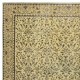 Modern Handmade Turkish Wool Area Rug in Yellow with Floral Design