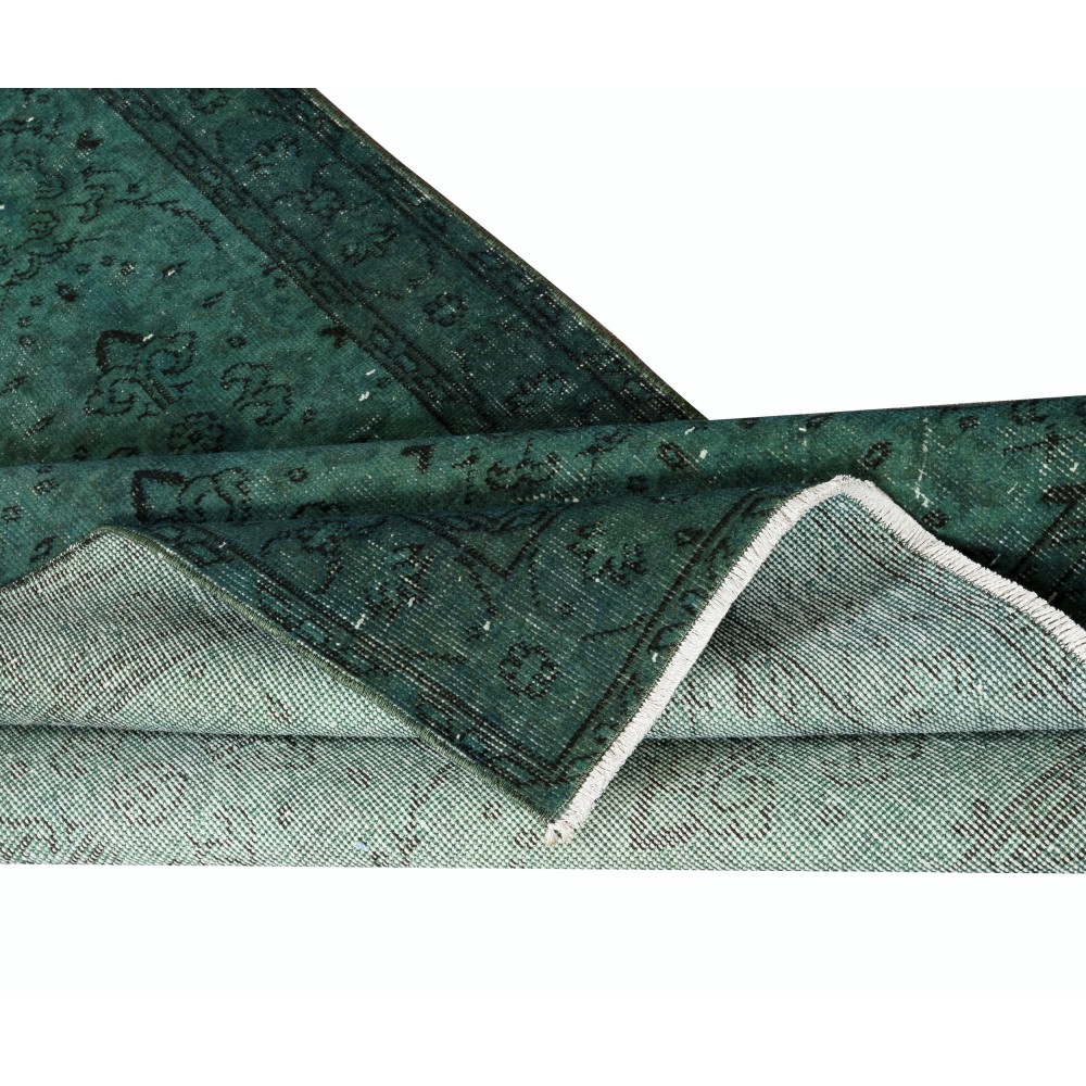 Dark Green Handmade Accent Rug from Turkey. Great 4 Modern Interiors