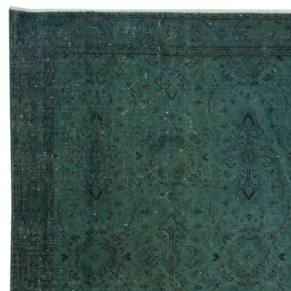 Dark Green Handmade Accent Rug from Turkey. Great 4 Modern Interiors
