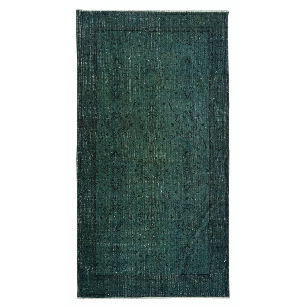 Dark Green Handmade Accent Rug from Turkey. Great 4 Modern Interiors