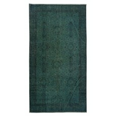 Dark Green Handmade Accent Rug from Turkey. Great 4 Modern Interiors