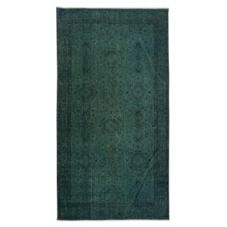 Dark Green Handmade Accent Rug from Turkey. Great 4 Modern Interiors