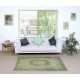 Contemporary Handmade Baroque Design Turkish Accent Rug in Light Green Color, Woolen Floor Covering