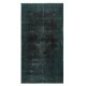 Contemporary Accent Rug in Dark Green. Hand-Knotted in Turkey. Wool pile on cotton foundation