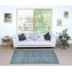 Blue Accent Rug for Modern Interiors, Handmade in Turkey