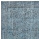Blue Accent Rug for Modern Interiors, Handmade in Turkey