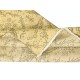 Vintage Floral Patterned Turkish Area Rug redyed in Yellow Color for modern interiors