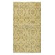 Vintage Floral Patterned Turkish Area Rug redyed in Yellow Color for modern interiors