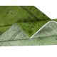 Art Deco Chinese Inspired Handmade Turkish Accent Rug Over-Dyed in Green