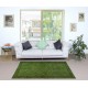 Modern Hand Knotted Turkish Accent Rug in Green Color