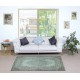 Modern Handmade Turkish Accent Rug Re-Dyed in Light Blue. Woolen Floor Covering