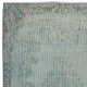 Modern Handmade Turkish Accent Rug for Entryway. Light Blue Color Kitchen Rug