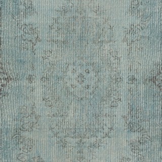 Modern Handmade Turkish Accent Rug for Entryway. Light Blue Color Kitchen Rug