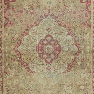 Vintage Handmade Turkish Kayseri Rug, 100% Wool
