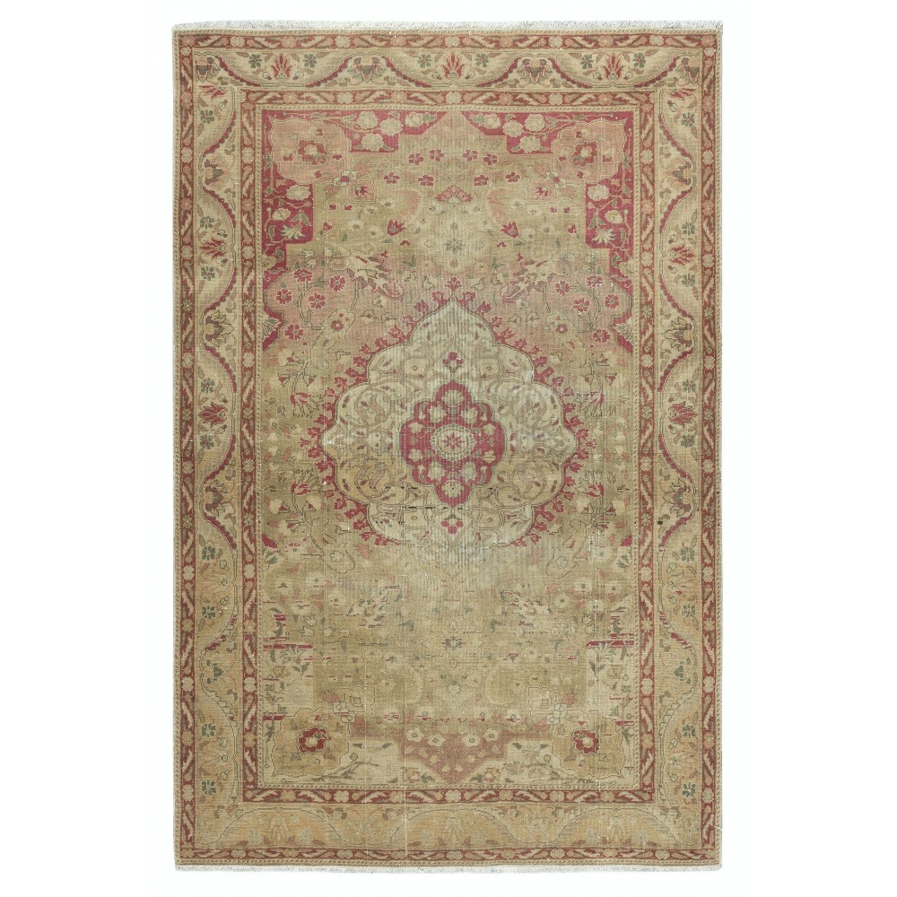 Vintage Handmade Turkish Kayseri Rug, 100% Wool