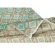 Vintage Handmade Turkish Accent Rug in Green Color for modern interiors