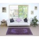 Modern Accent Rug in Purple Color, Hand-Knotted in Turkey