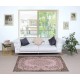 Handmade Turkish Accent Rug for Kitchen, Pink Color Small Rug