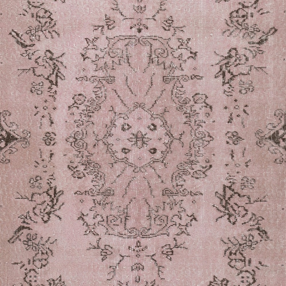 Handmade Turkish Accent Rug for Kitchen, Pink Color Small Rug