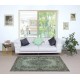 Light Blue Color Over-Dyed Small Rug. Handmade Turkish Accent Rug. Modern Home Decor