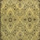 Handmade Turkish Rug in Yellow Color, Modern Floral Patterned Floor Covering