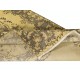 Decorative Handmade Turkish Area Rug in Yellow with Medallion Design