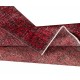 Contemporary Handmade Wool Turkish Accent Rug Over-Dyed in Red