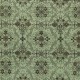 Modern Handmade Turkish Accent Rug with Floral Design and Green Background