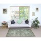 Modern Handmade Anti-Bacterial Turkish Accent Rug with Floral Design and Light Blue Background