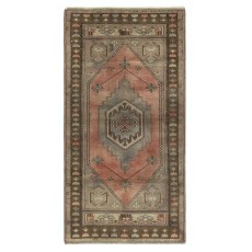 Traditional Vintage Handmade Turkish Rug, 100% Wool