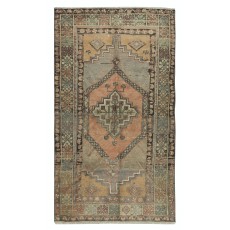 Authentic Vintage Handmade Turkish Oriental Rug for Traditional Interiors 100% Wool