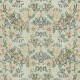 Vintage Handmade Beige Turkish Rug with Floral Design & Solid Green Border