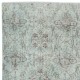 Light Blue Color Handmade Turkish Wool Area Rug for Modern Home and Office Decor