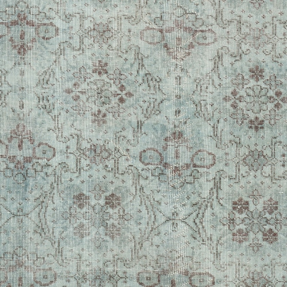 Light Blue Color Handmade Turkish Wool Area Rug for Modern Home and Office Decor