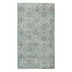 Light Blue Color Handmade Turkish Wool Area Rug for Modern Home and Office Decor