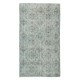 Light Blue Color Handmade Turkish Wool Area Rug for Modern Home and Office Decor