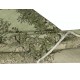 Green Color Medallion Design Accent Rug for Modern Interiors, Handmade in Turkey