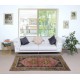 Traditional Vintage Turkish Rug for Country Homes, Rustic & Tribal Interiors, 100% Wool