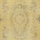 Vintage Handmade Turkish Area Rug dyed in Yellow 4 Modern Interiors