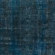 Vintage Handmade Turkish Area Rug Overdyed in Blue 4 Modern Interiors