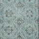 Light Blue Area Rug with Floral Design. Hand-Knotted in Turkey