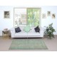 Vintage Handmade Turkish Area Rug Overdyed in Light Blue 4 Modern Interiors