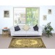 Modern Handmade Anti-bacterial Turkish Rug in Yellow Color, Woolen Floor Covering