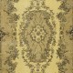 Modern Handmade Anti-bacterial Turkish Rug in Yellow Color, Woolen Floor Covering