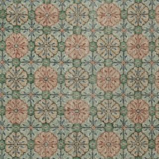 One-of-a-pair Vintage Handmade Turkish Accent Rug with Floral Design