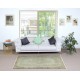Modern Turkish Floor Rug in Green Color. Hand Knotted Area Rug for Kitchen and Living Room