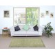Overdyed Light Green Area Rug. Hand-Knotted in Turkey. Wool pile on cotton foundation