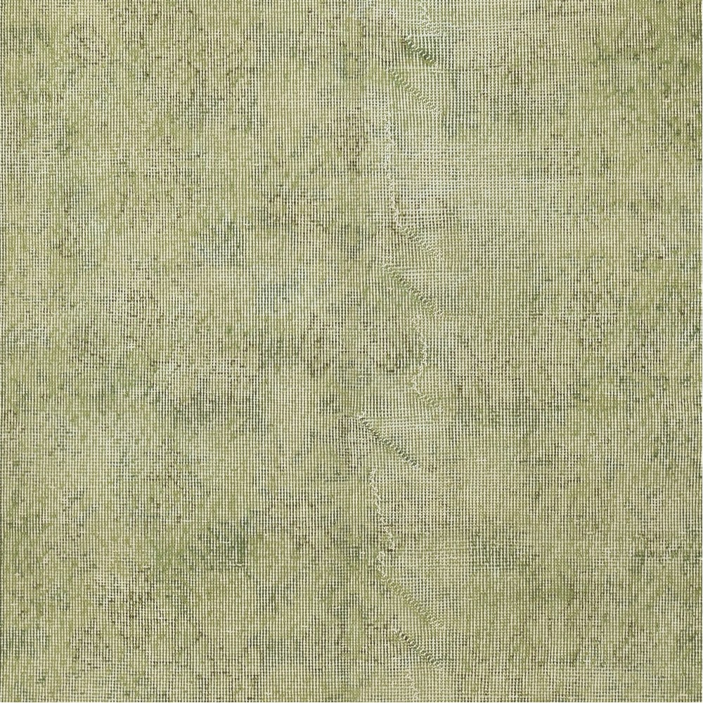 Overdyed Light Green Area Rug. Hand-Knotted in Turkey. Wool pile on cotton foundation