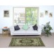 Hand-Knotted Baroque Style Turkish Wool Area Rug in Green
